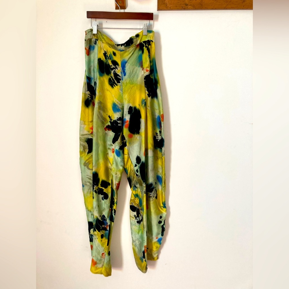 Hand dyed silk pants